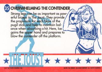 1991 Topps American Gladiators #35 Overwhelming the Contender Back